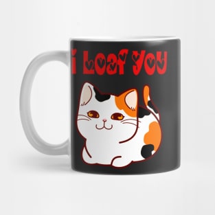 I Loaf You Cat Pun Humor Mug